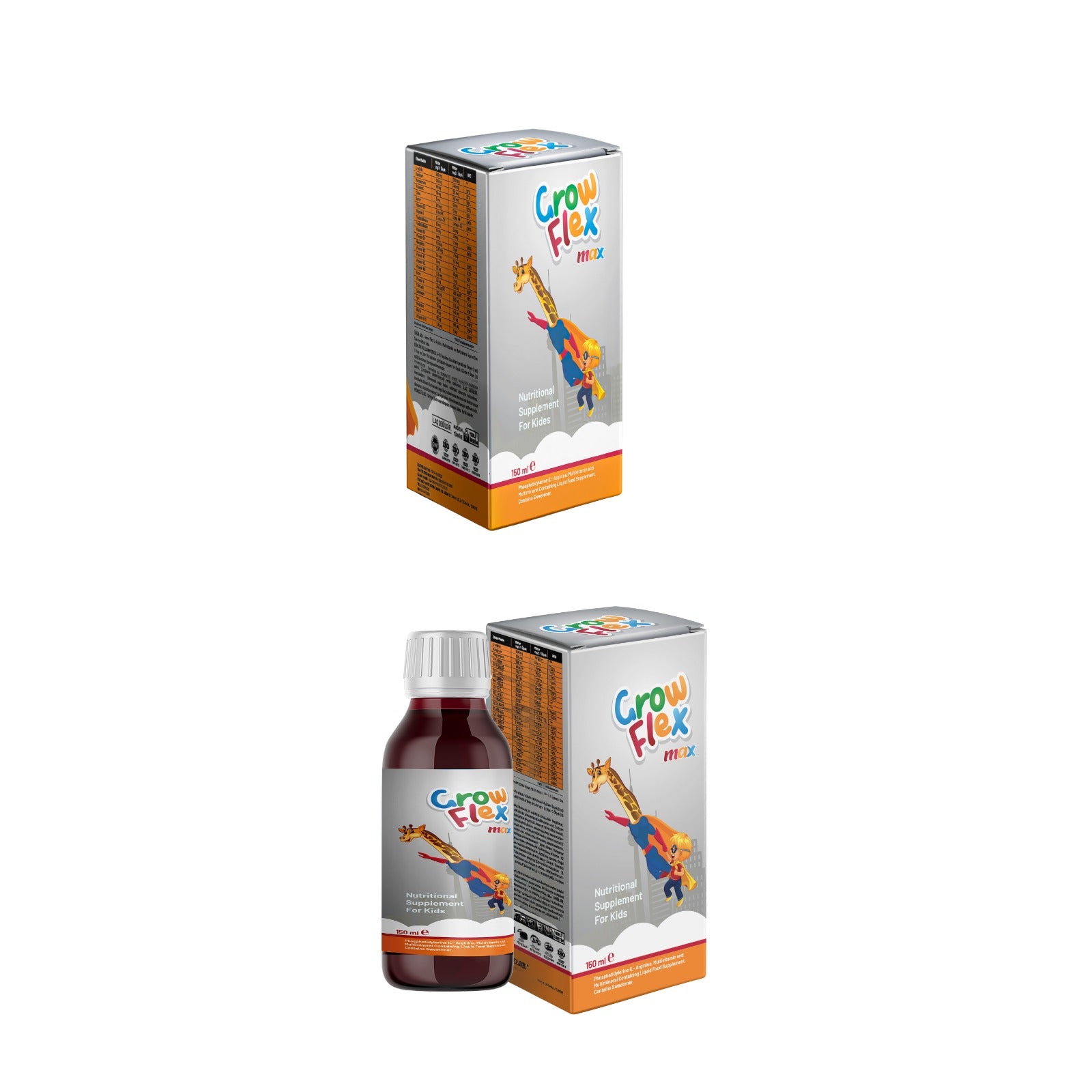 جروفلكس شراب ماكس ١٥٠ مل 2 علبة-Growflex